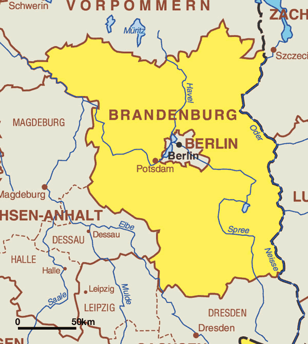 Karte Brandenburg
