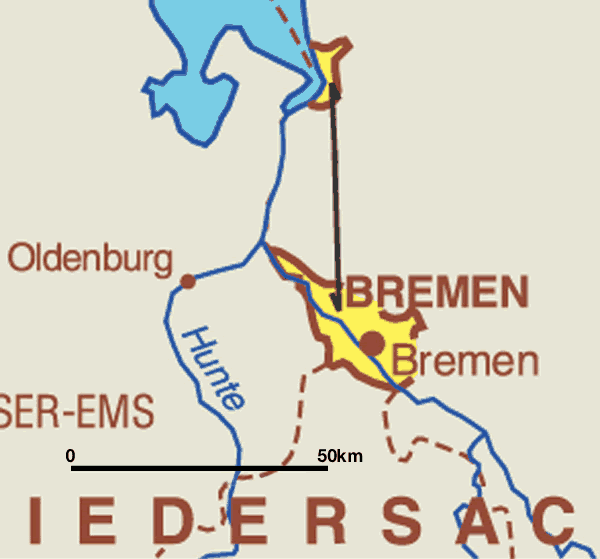 Karte Bremen