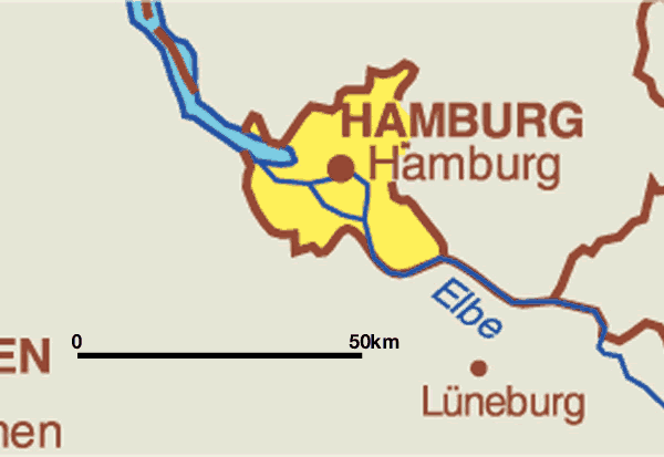 Karte Hamburg