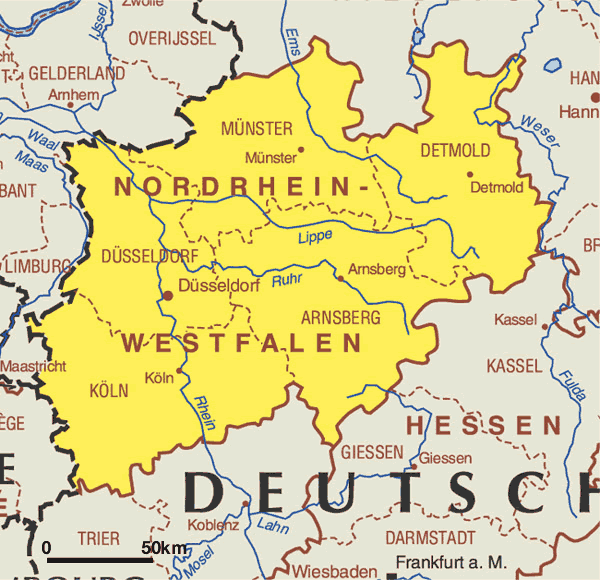 Karte Nordrhein-Westfalen