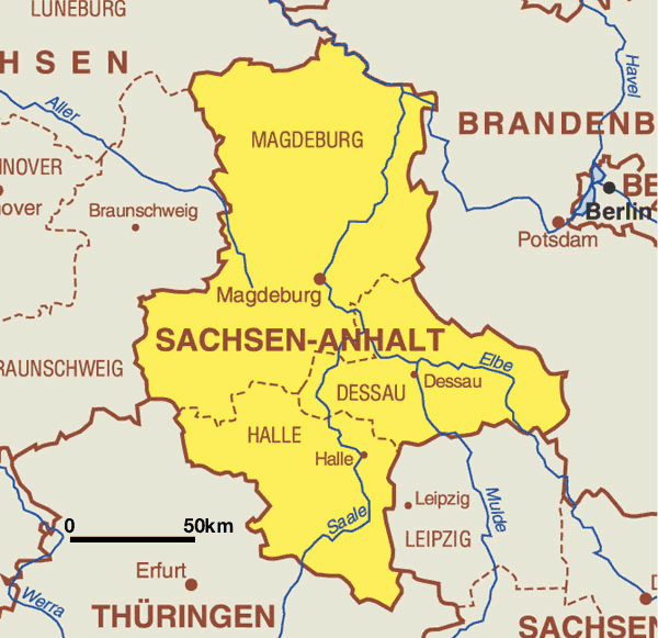 Karte Sachsen-Anhalt